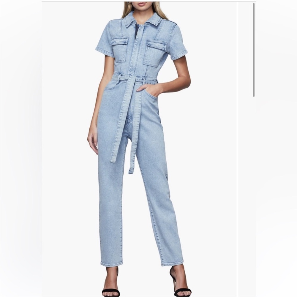 Good American Denim Jump Suit‎ with Waisted Belt Size 0
